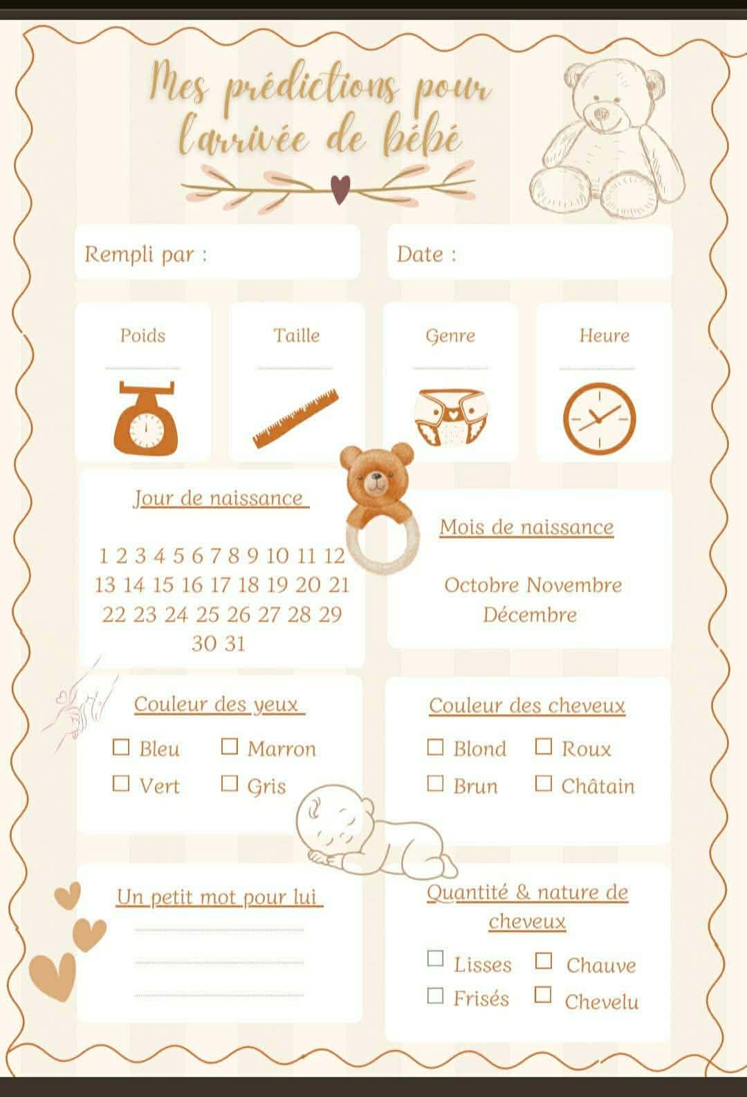 Formulaire Naissance